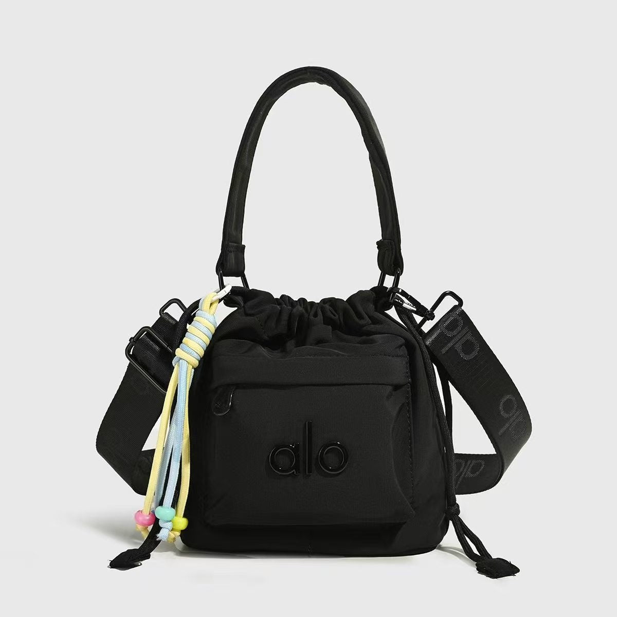 Alo Mirror Original Small Drawstring Bag with Beaded Tassel
