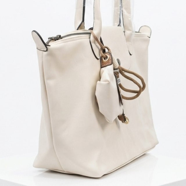 Longchamp Soft PU Leather Original Tote Bag with Coin Purse Charm
