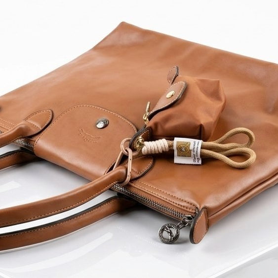 Longchamp Soft PU Leather Original Tote Bag with Coin Purse Charm