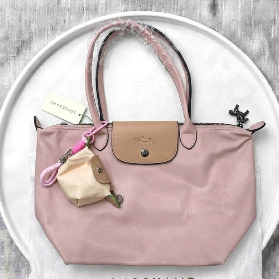 Longchamp Soft PU Leather Original Tote Bag with Coin Purse Charm