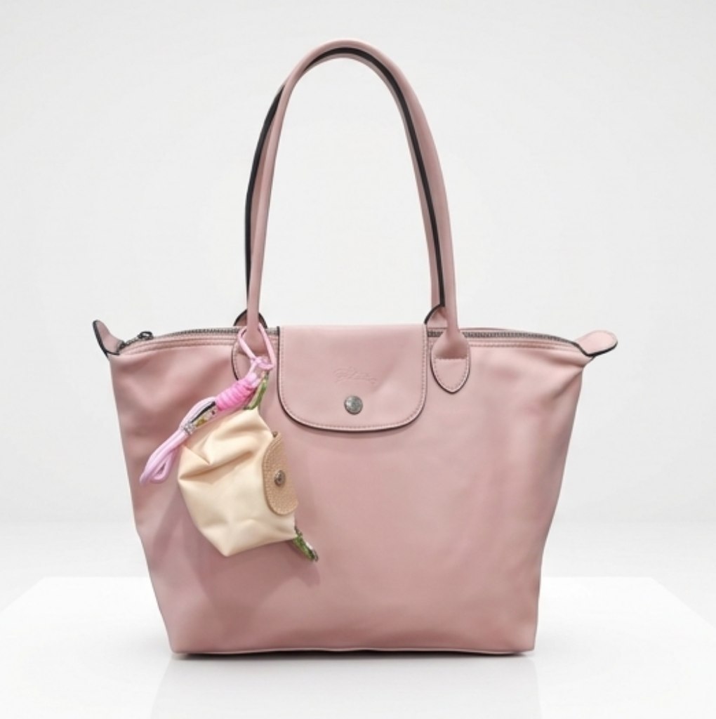 Longchamp Soft PU Leather Original Tote Bag with Coin Purse Charm