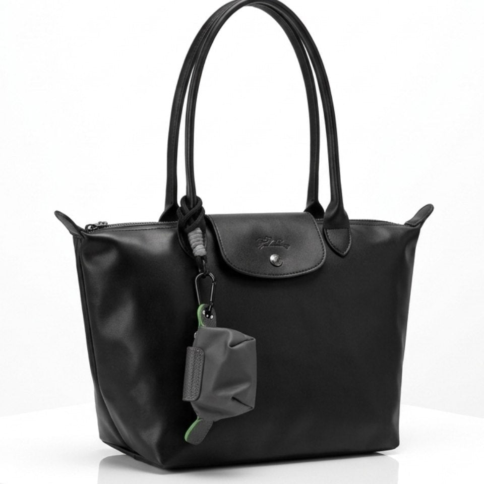 Longchamp Soft PU Leather Original Tote Bag with Coin Purse Charm