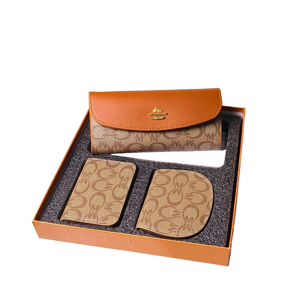 Louie Dennis Monogram Wallet and Card Holder Set