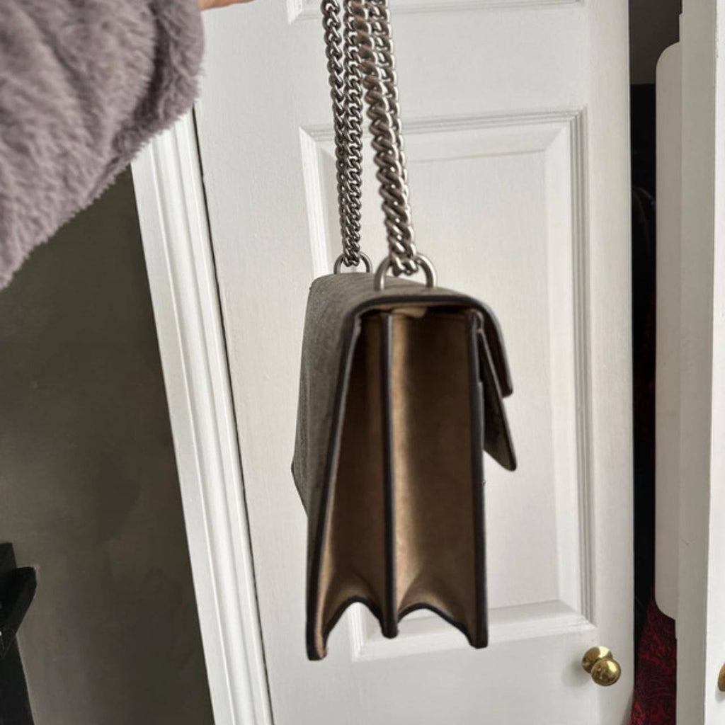 Gucci Dionysus GG Supreme Canvas Shoulder Bag with Tiger Closure