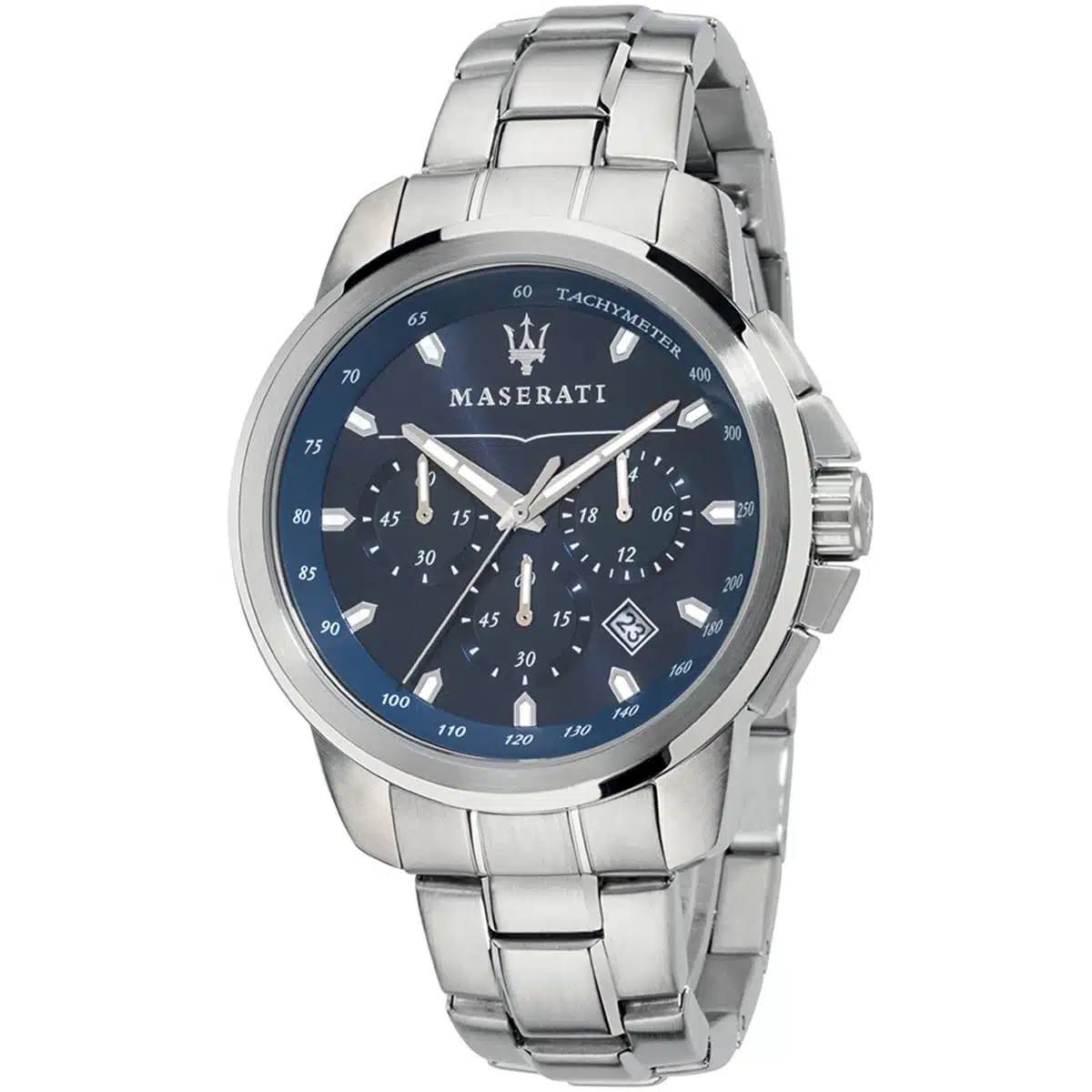 Maserati Men's Chronograph Watch with Blue Dial and Stainless Steel