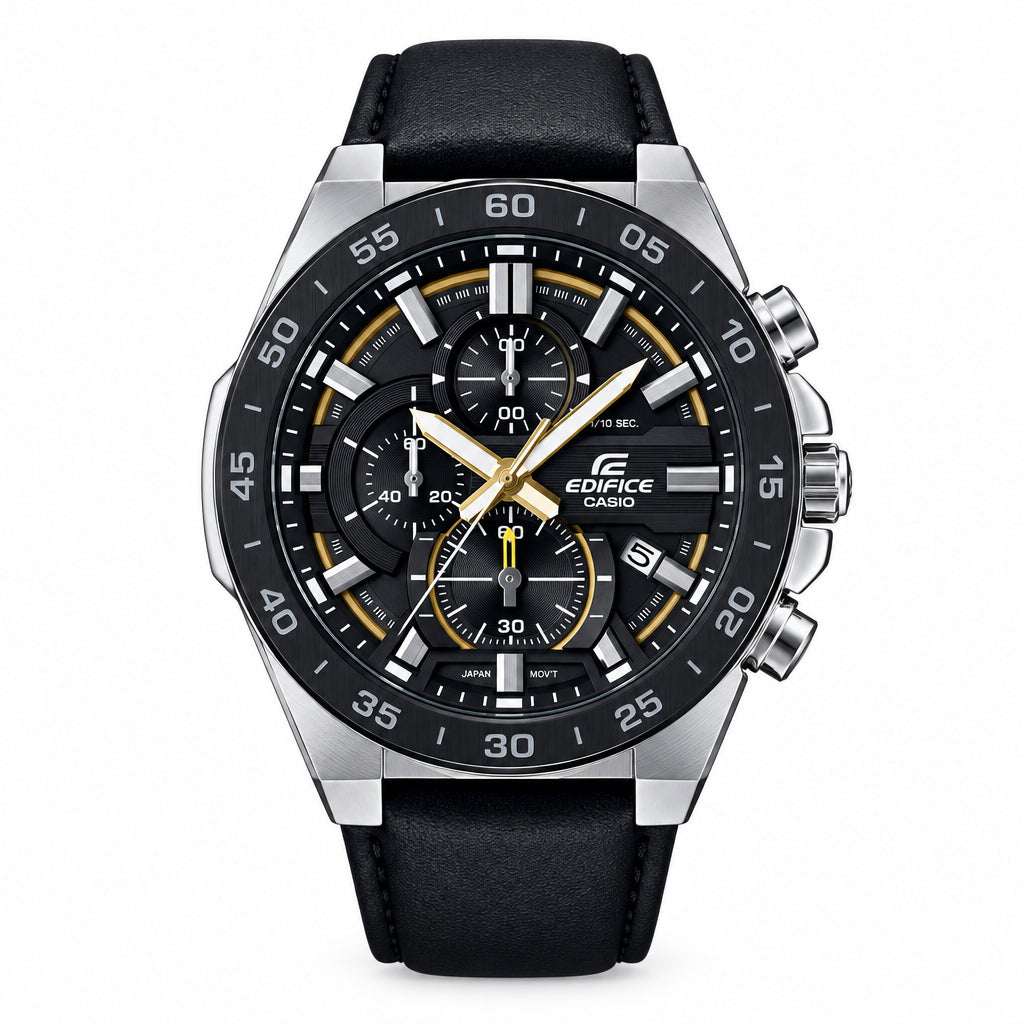 Casio Edifice Chronograph Brown Leather Sport Watch