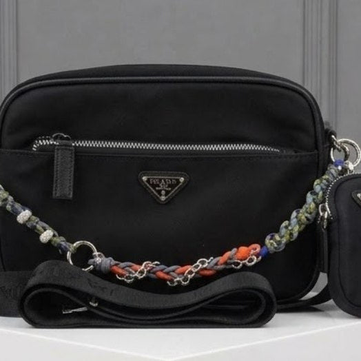 Prada Multi-functional Waterproof Crossbody with Braided Chain