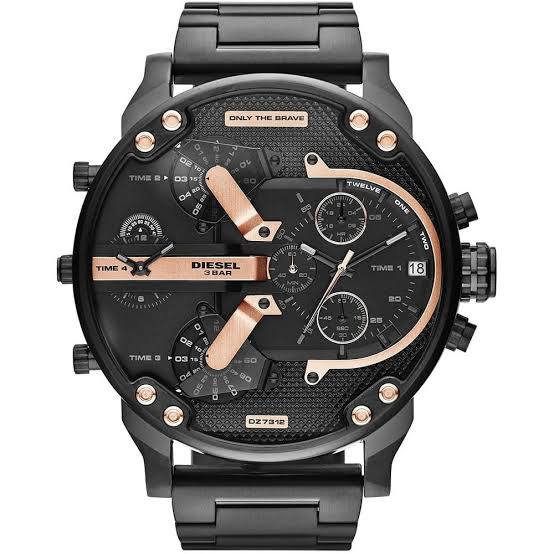 Diesel Mr. Daddy 2.0 Black Stainless Steel Multi-Dial Watch