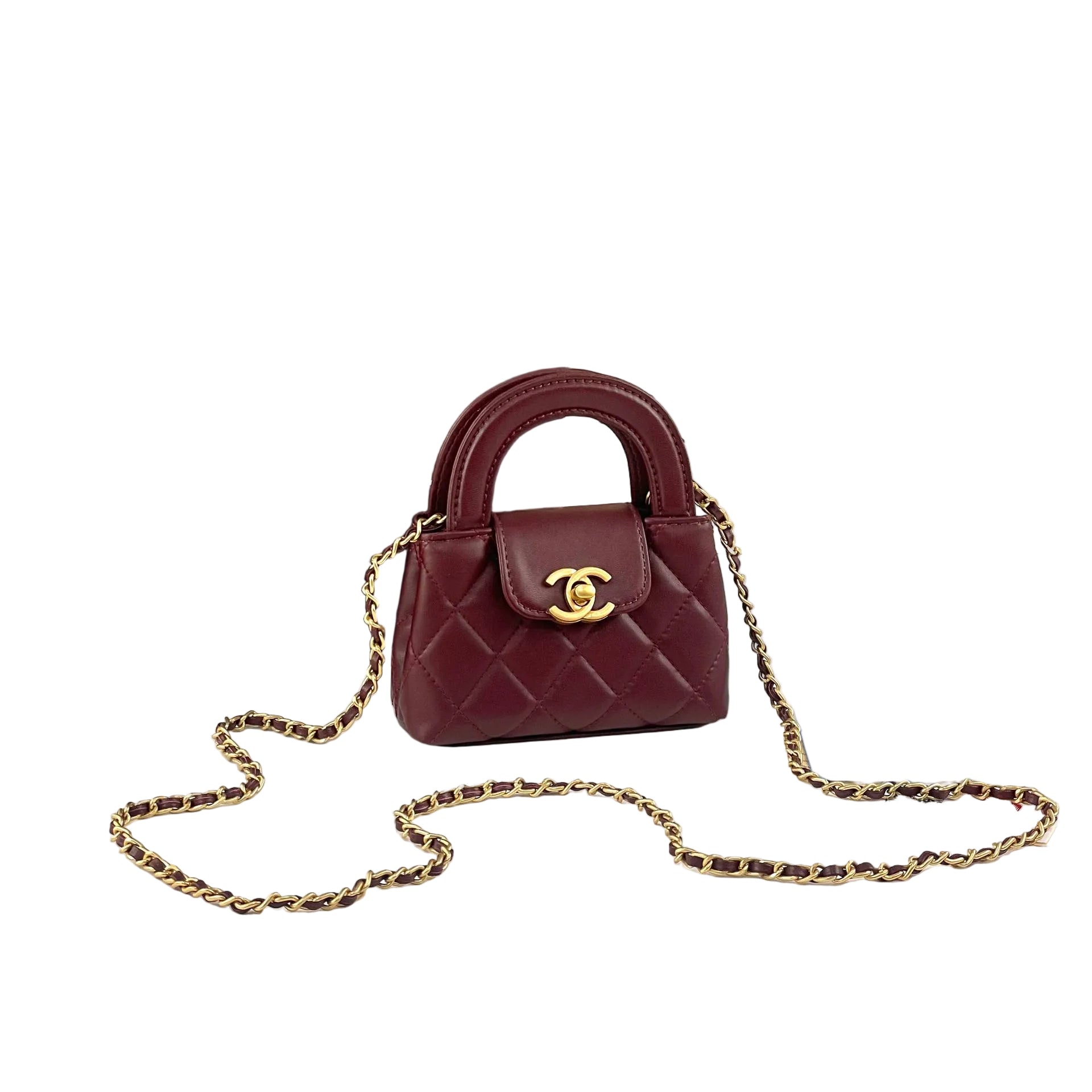 Chanel: Gold & Burgundy Classic Flap Bag 👜⚜️