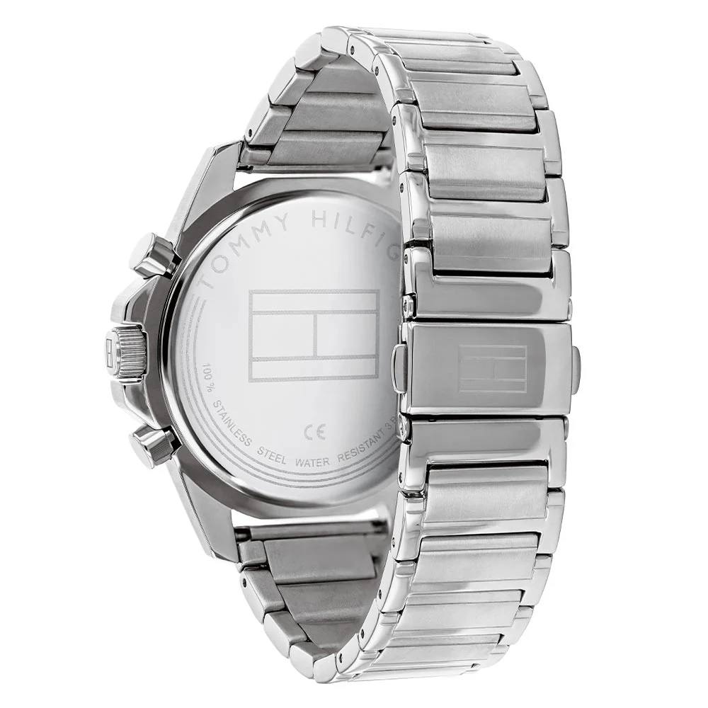 Tommy Hilfiger Silver & Blue Stainless Steel Watch ⌚💙