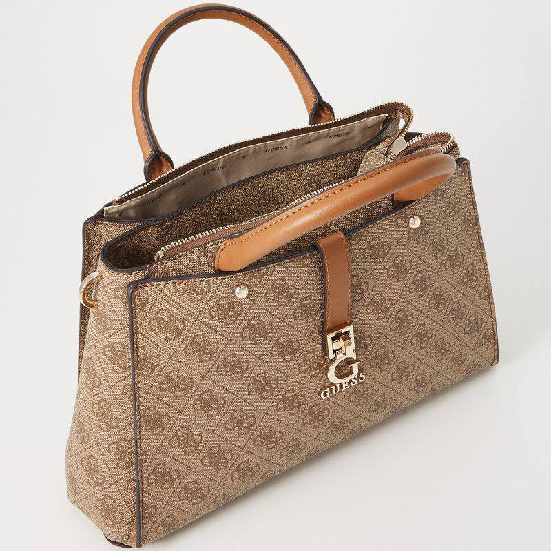 GUESS Chic Satchel 👜 in Black, Brown & Beige