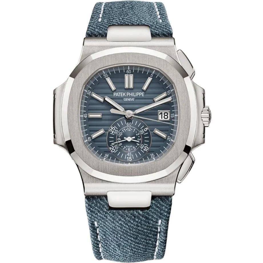 Patek Philippe: Blue & Silver Men's Timepiece ⌚💎🔵