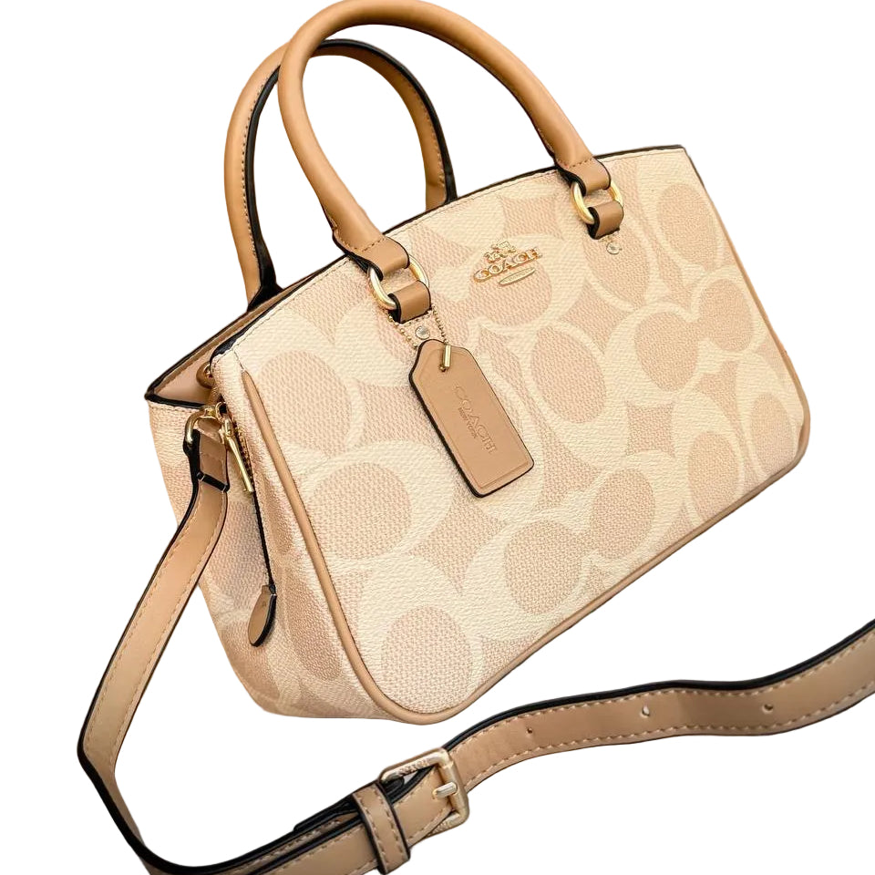 Coach Signature Canvas Satchel with Gold-Tone Hardware 👜✨🥐