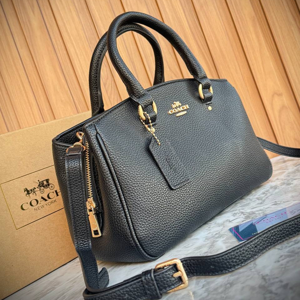 Coach Signature Canvas Satchel with Gold-Tone Hardware 👜✨🥐