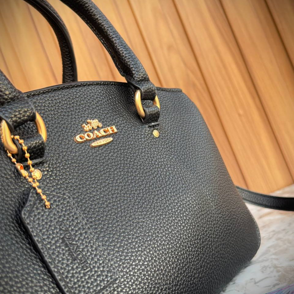 Coach Signature Canvas Satchel with Gold-Tone Hardware 👜✨🥐