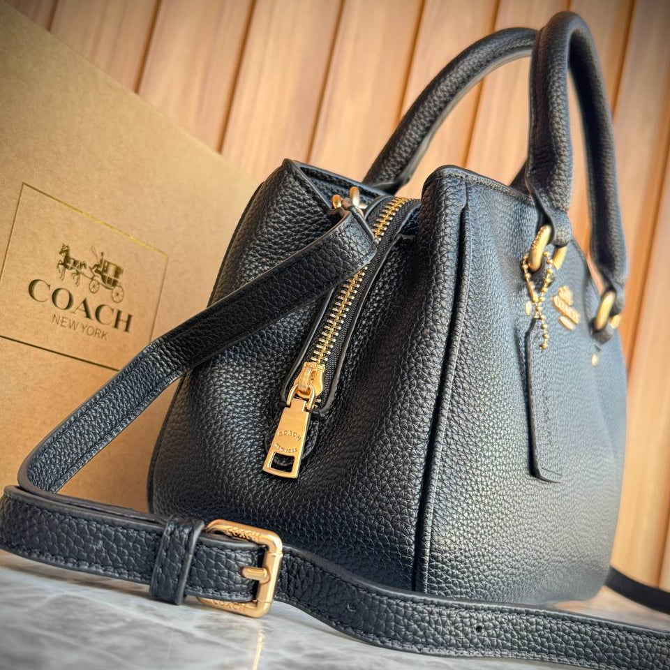 Coach Signature Canvas Satchel with Gold-Tone Hardware 👜✨🥐