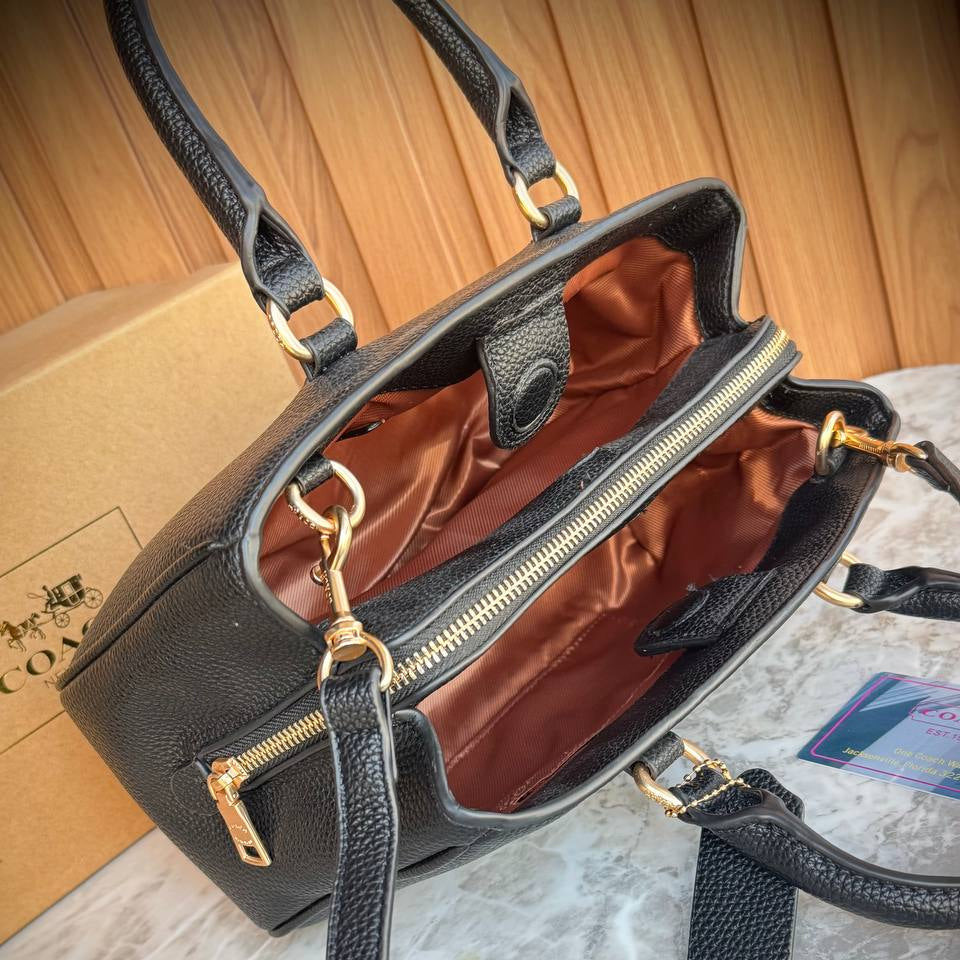 Coach Signature Canvas Satchel with Gold-Tone Hardware 👜✨🥐