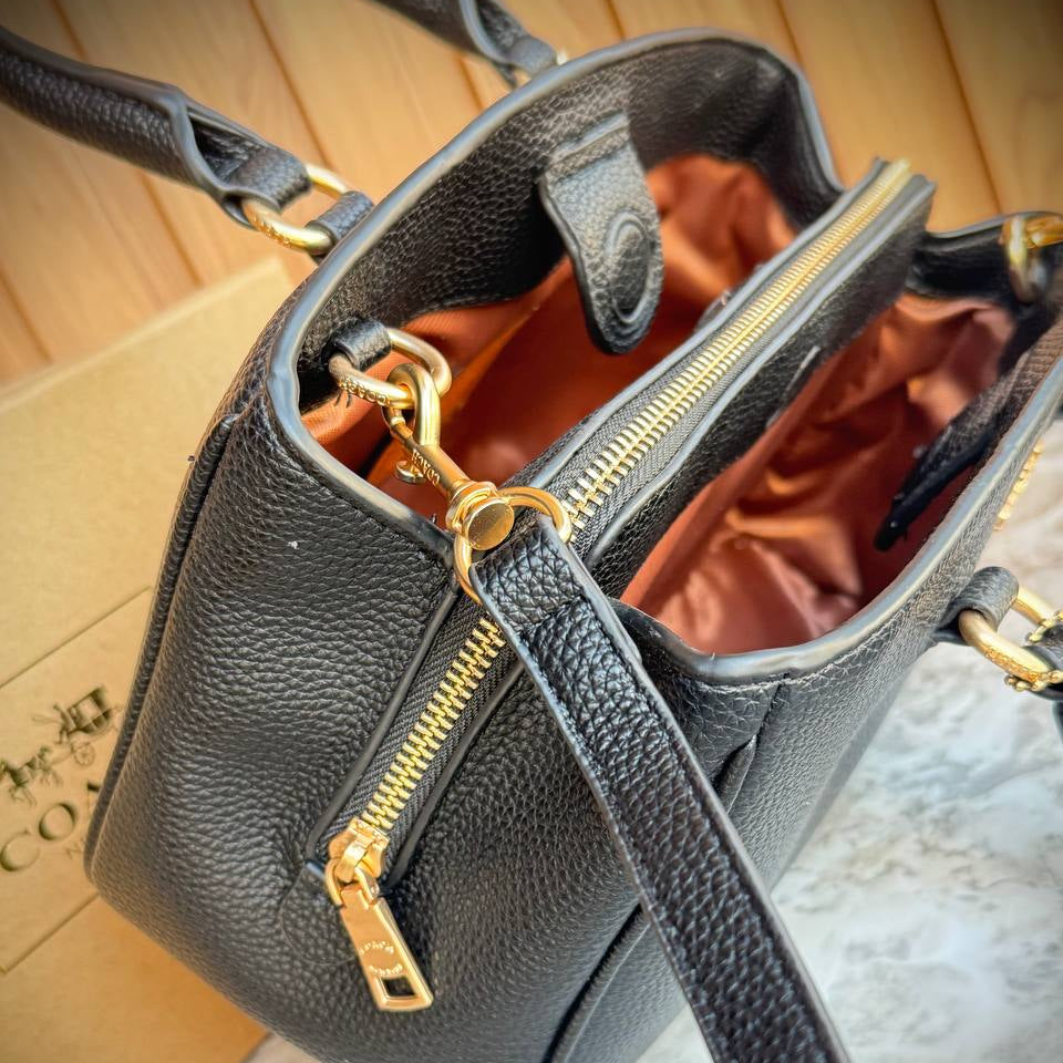 Coach Signature Canvas Satchel with Gold-Tone Hardware 👜✨🥐