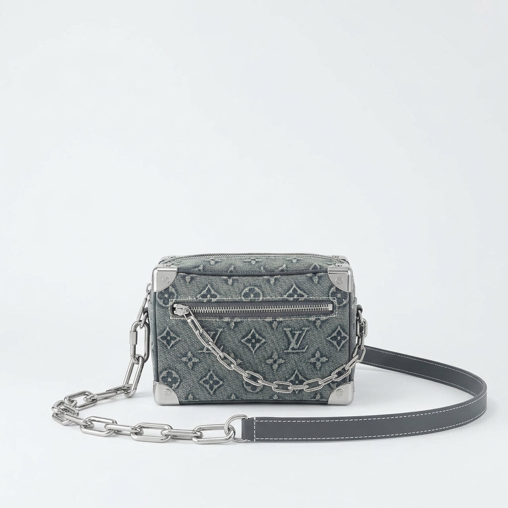 Louis Vuitton Monogram Denim Bag with Chain Detail