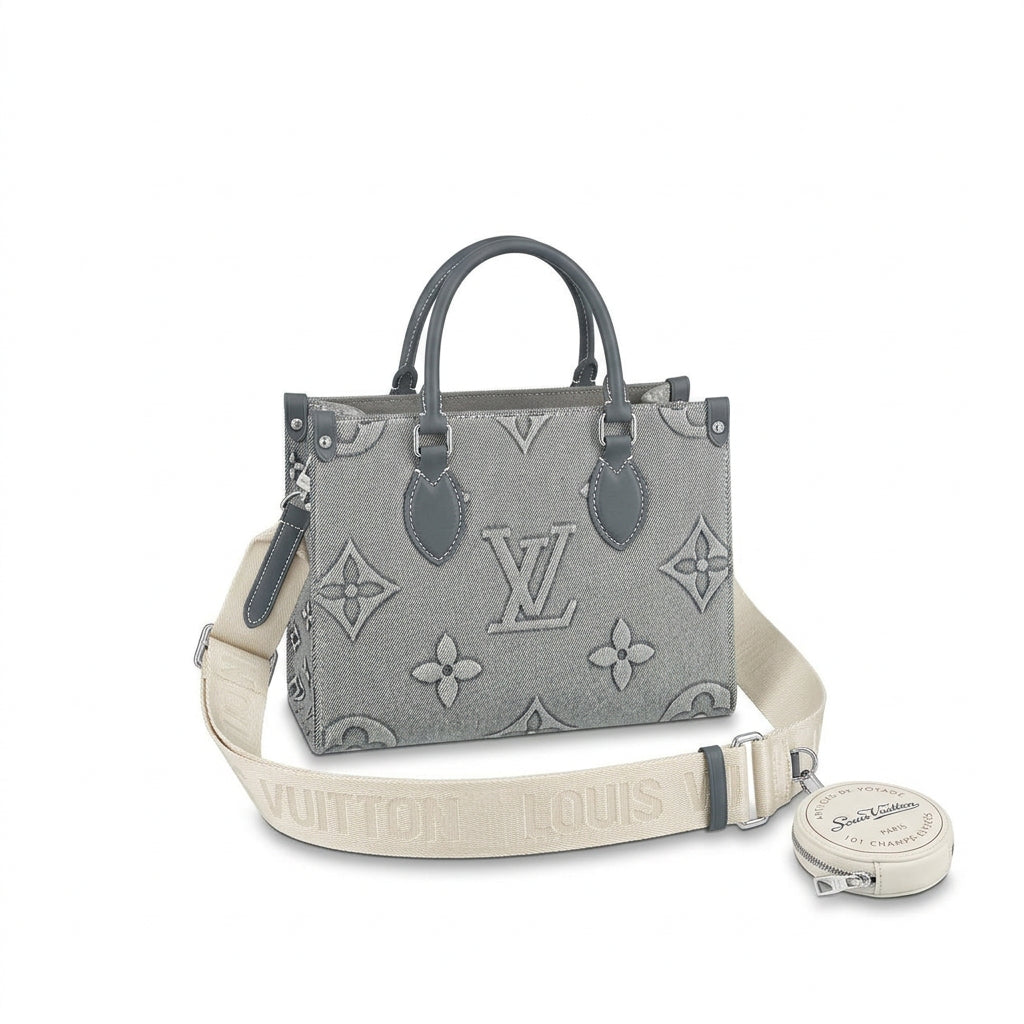 Louis Vuitton Monogram Denim Tote with Detachable Coin Purse