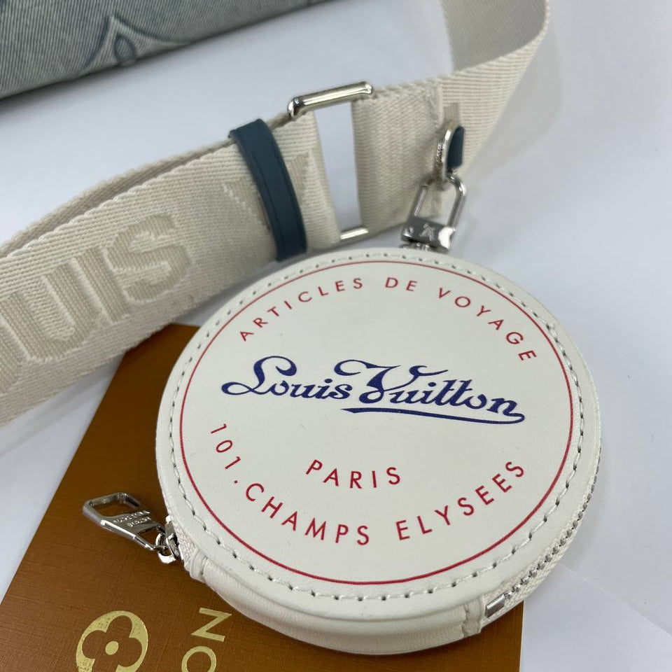 Louis Vuitton Monogram Denim Tote with Detachable Coin Purse