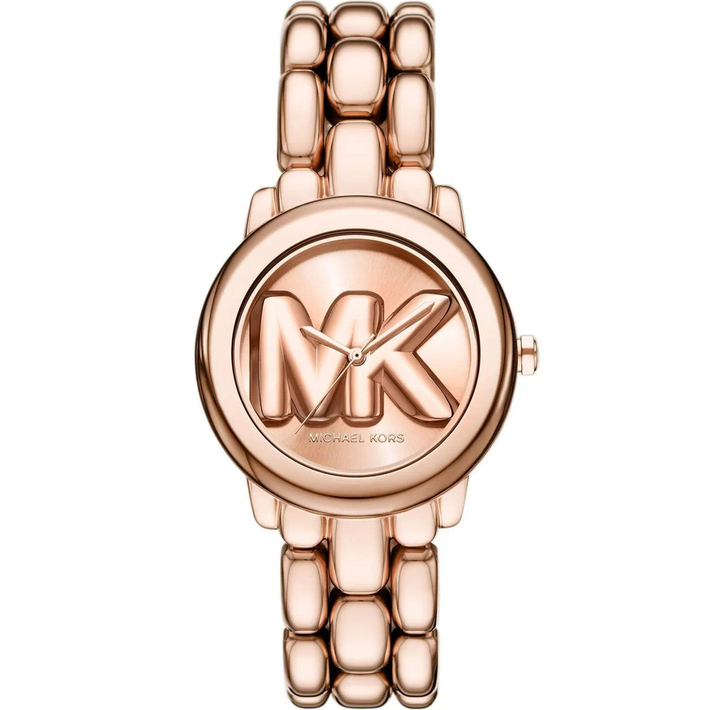 Michael Kors Silver Slim Runway MK Logo Dial Watch ⌚️✨💿