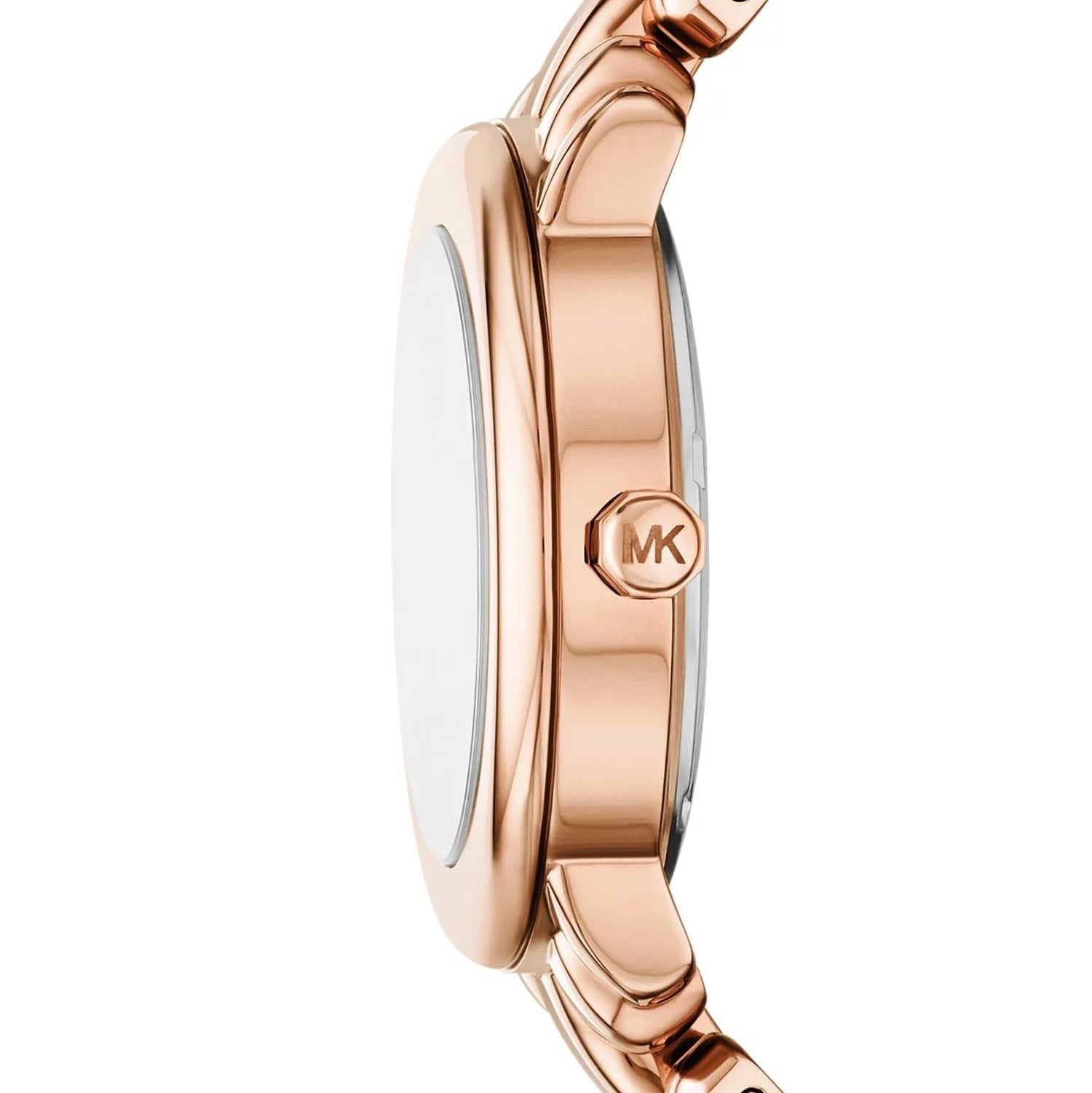 Michael Kors Silver Slim Runway MK Logo Dial Watch ⌚️✨💿