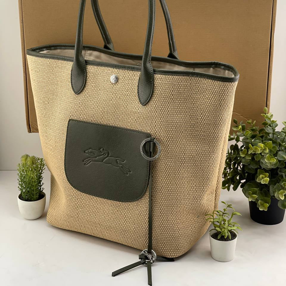 Longchamp Beige Tote Bag 👜 Earthy Chic with Box