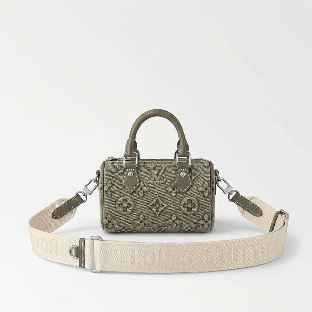 Louis Vuitton Monogram Denim Handbag with Detachable Strap