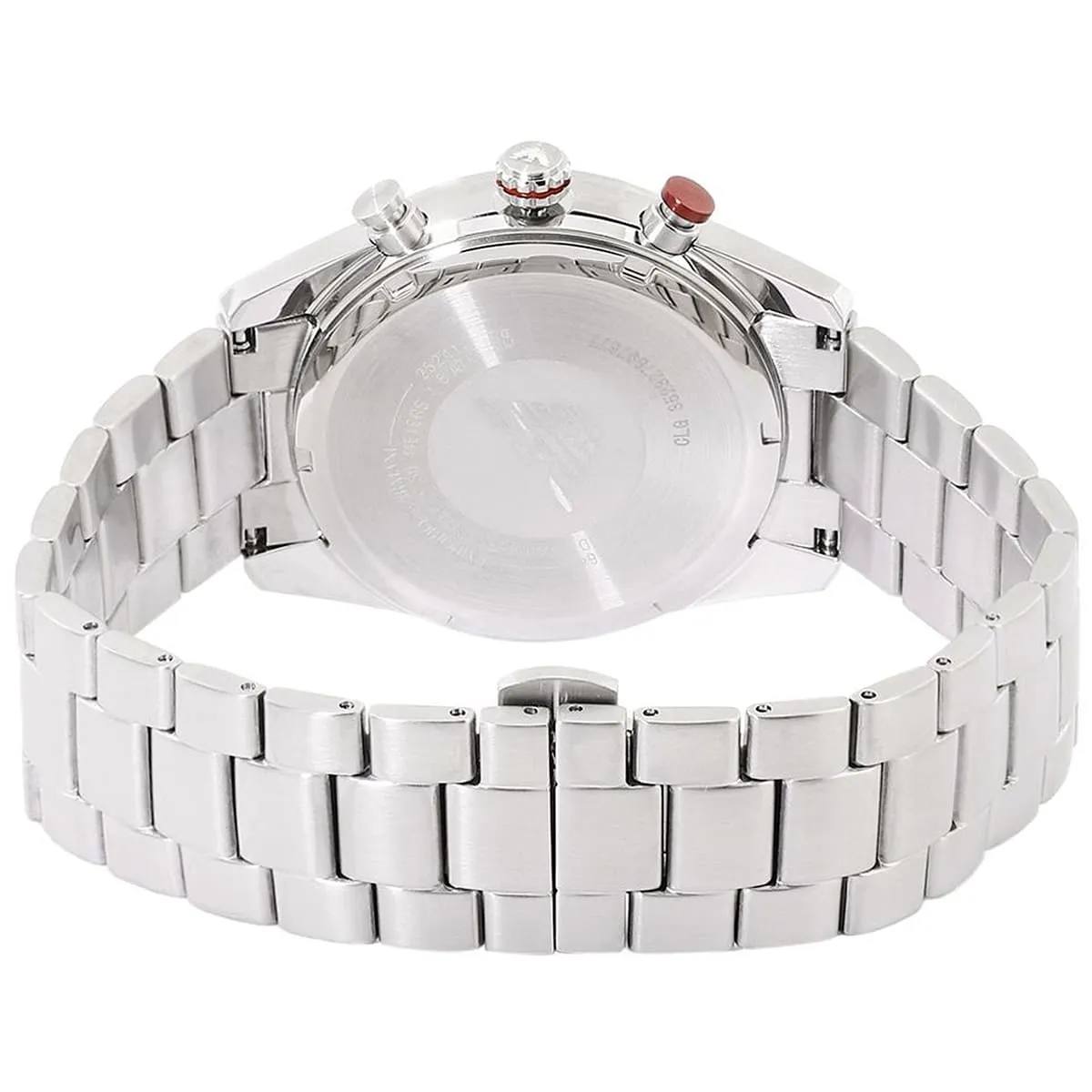 Emporio Armani Men's Chronograph Watch with Burgundy Accents ⌚️🍷✨