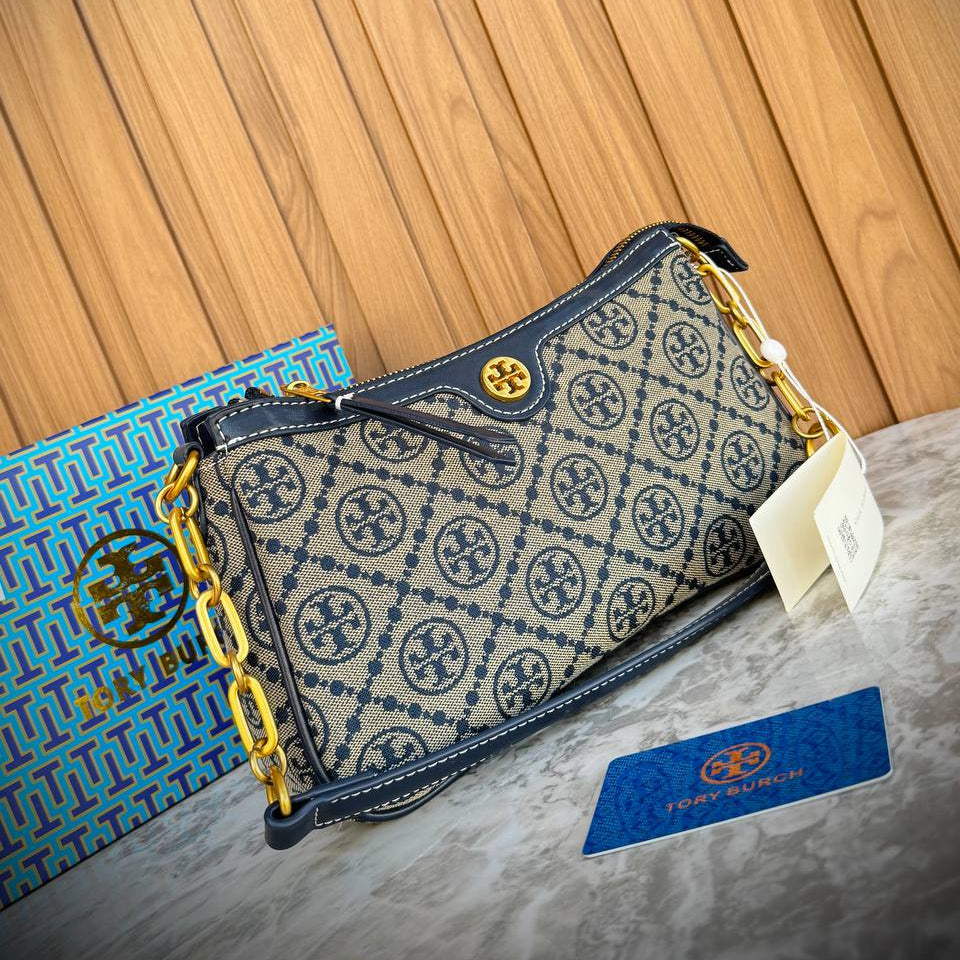 Tory Burch T Monogram Canvas Shoulder Bag 👜✨🖤