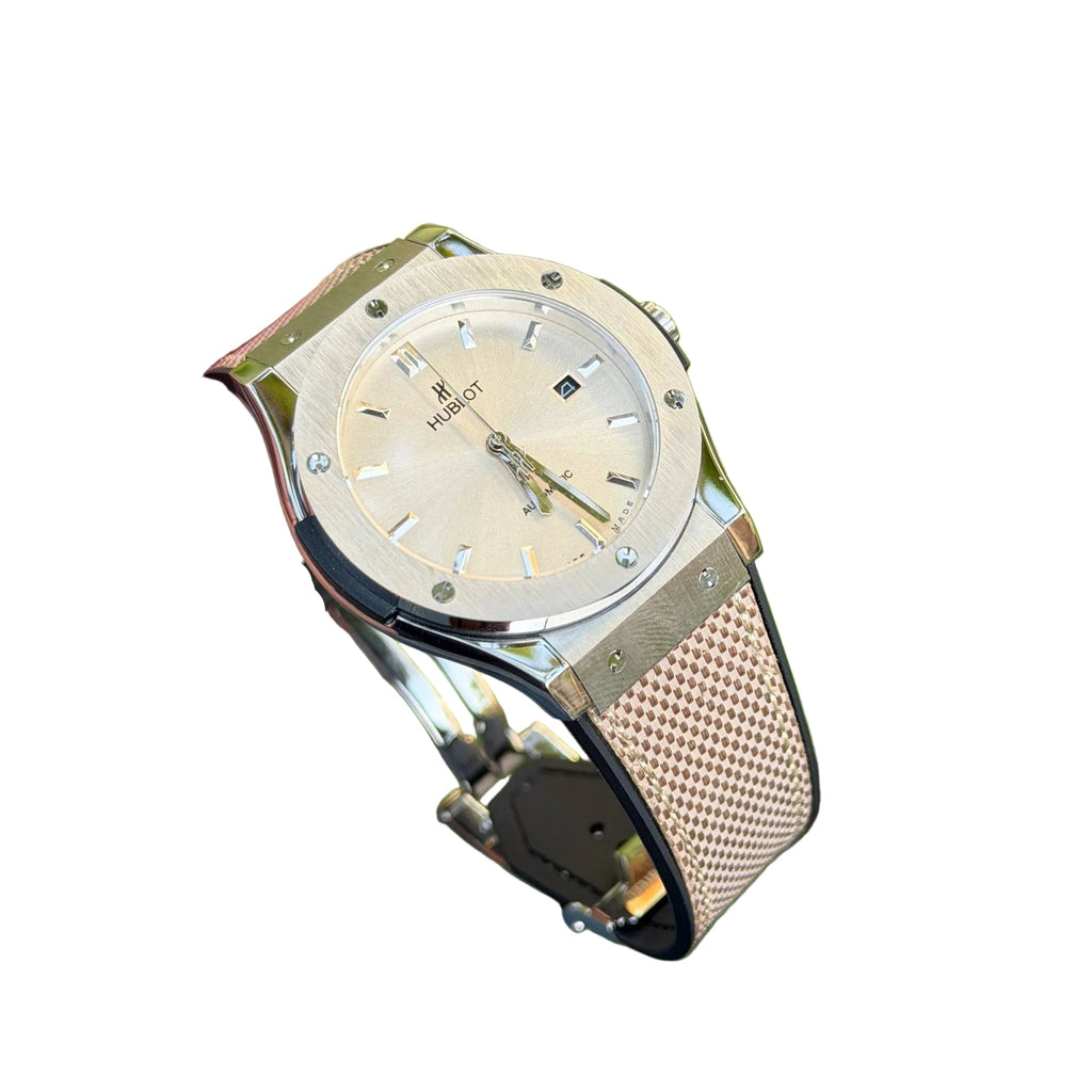 Hublot Classic Fusion Titanium with Beige Fabric Strap ⌚️✨🛡️