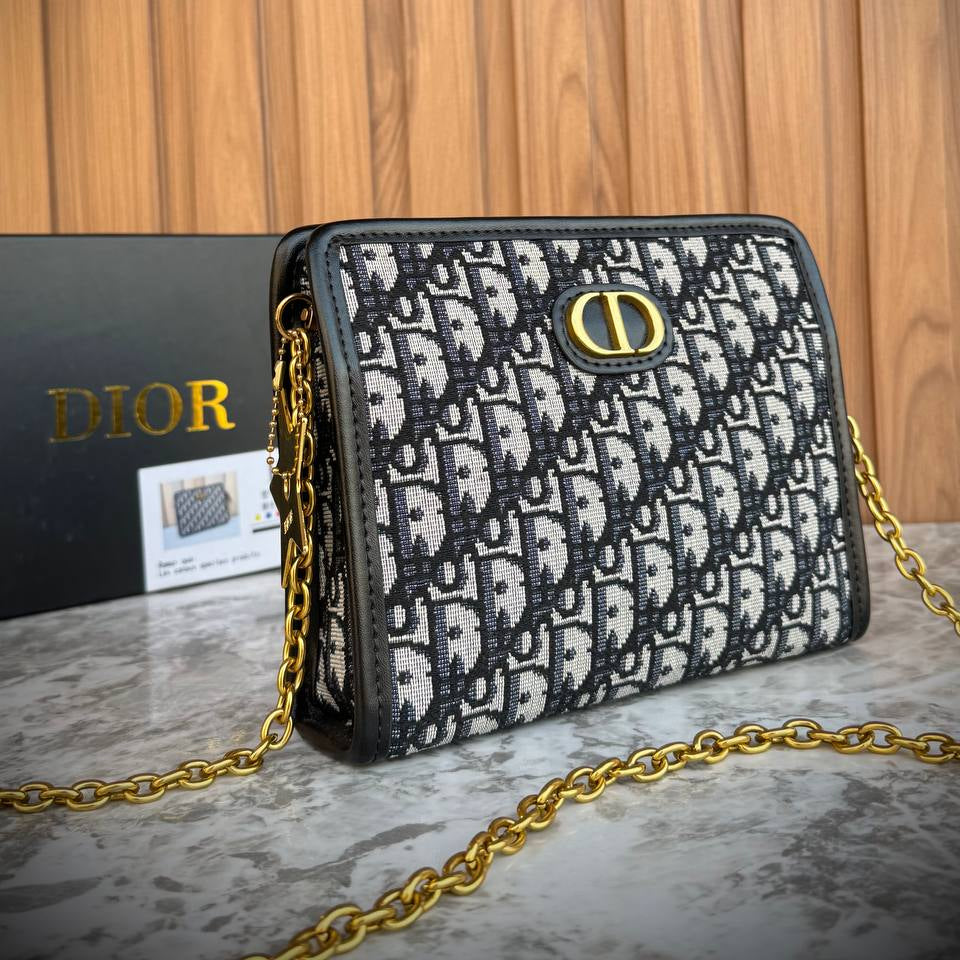 Dior Oblique Canvas 30 Montaigne Pouch with Gold Star Charm 👜✨🌟