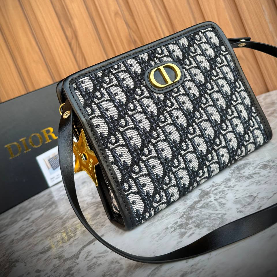 Dior Oblique Canvas 30 Montaigne Pouch with Gold Star Charm 👜✨🌟