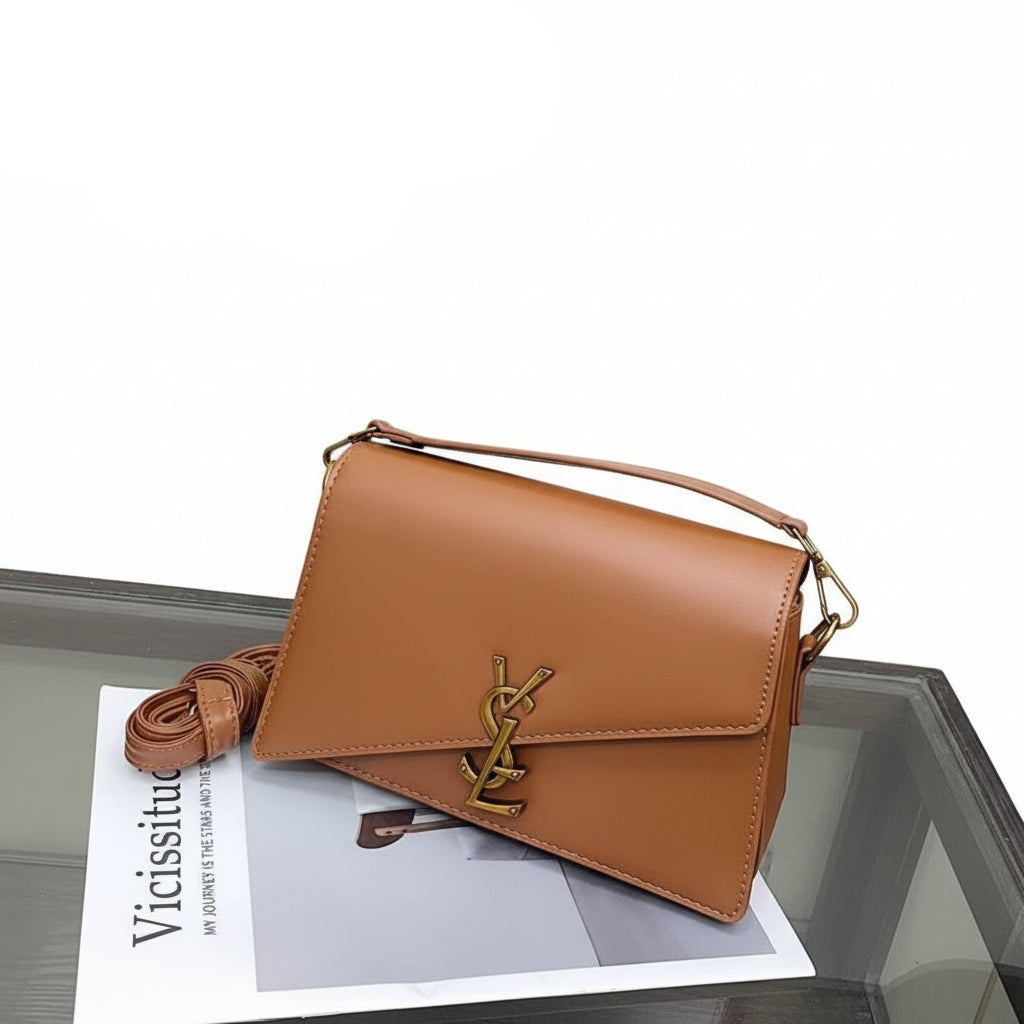 Saint Laurent Cassandra White Leather Shoulder Bag 🕊️👜✨