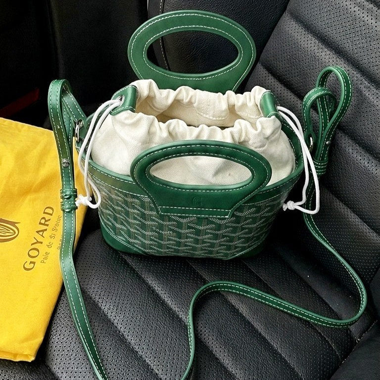 GOYARD Mirror Bag: Green Canvas Crossbody 💚