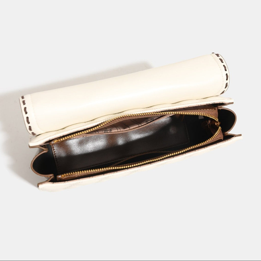 BANIVANT Cream & Brown Handbag 👜🤎 Chic Designer Style