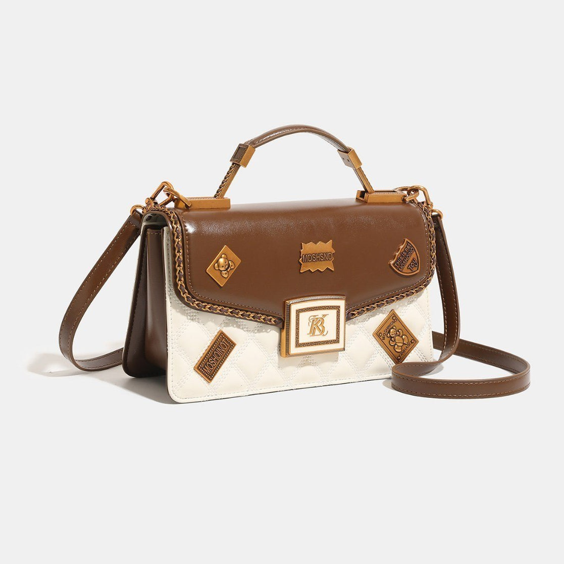 BANIVANT Cream & Brown Handbag 👜🤎 Chic Designer Style