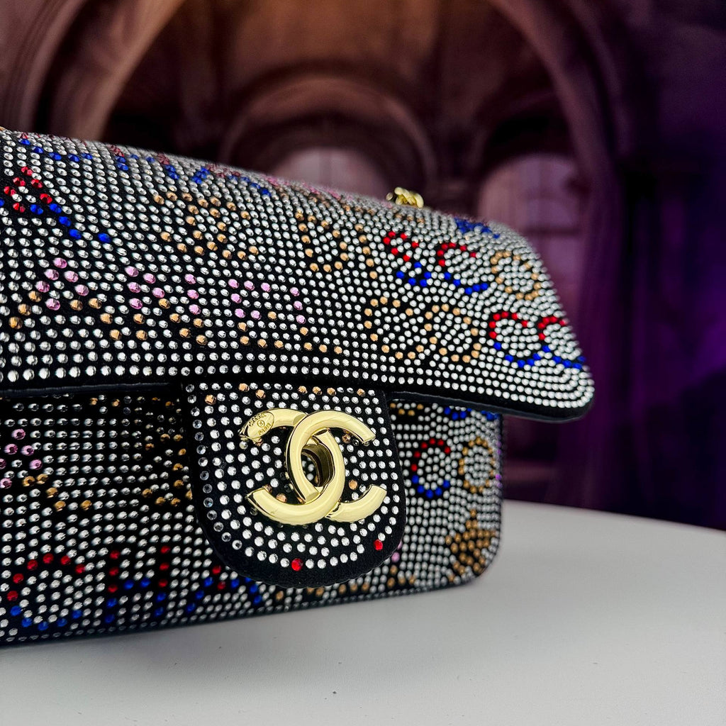 Chanel Rhinestone Flap Bag with Gold-Tone Hardware ✨💎