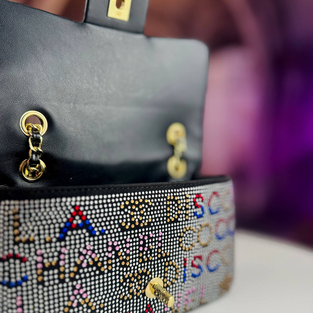 Chanel Rhinestone Flap Bag with Gold-Tone Hardware ✨💎