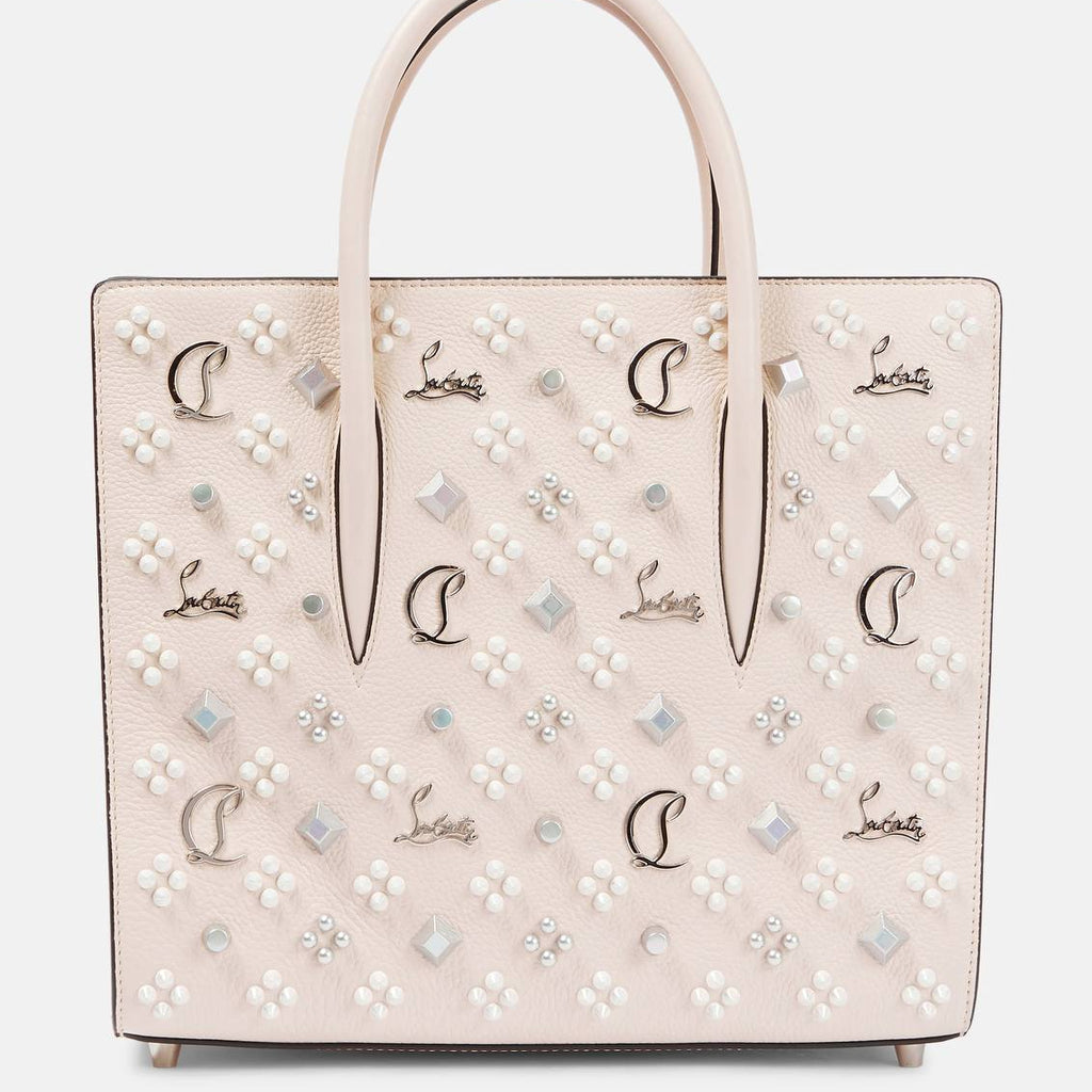 Christian Louboutin Studded Monogram Leather Tote Bag 🖤👠