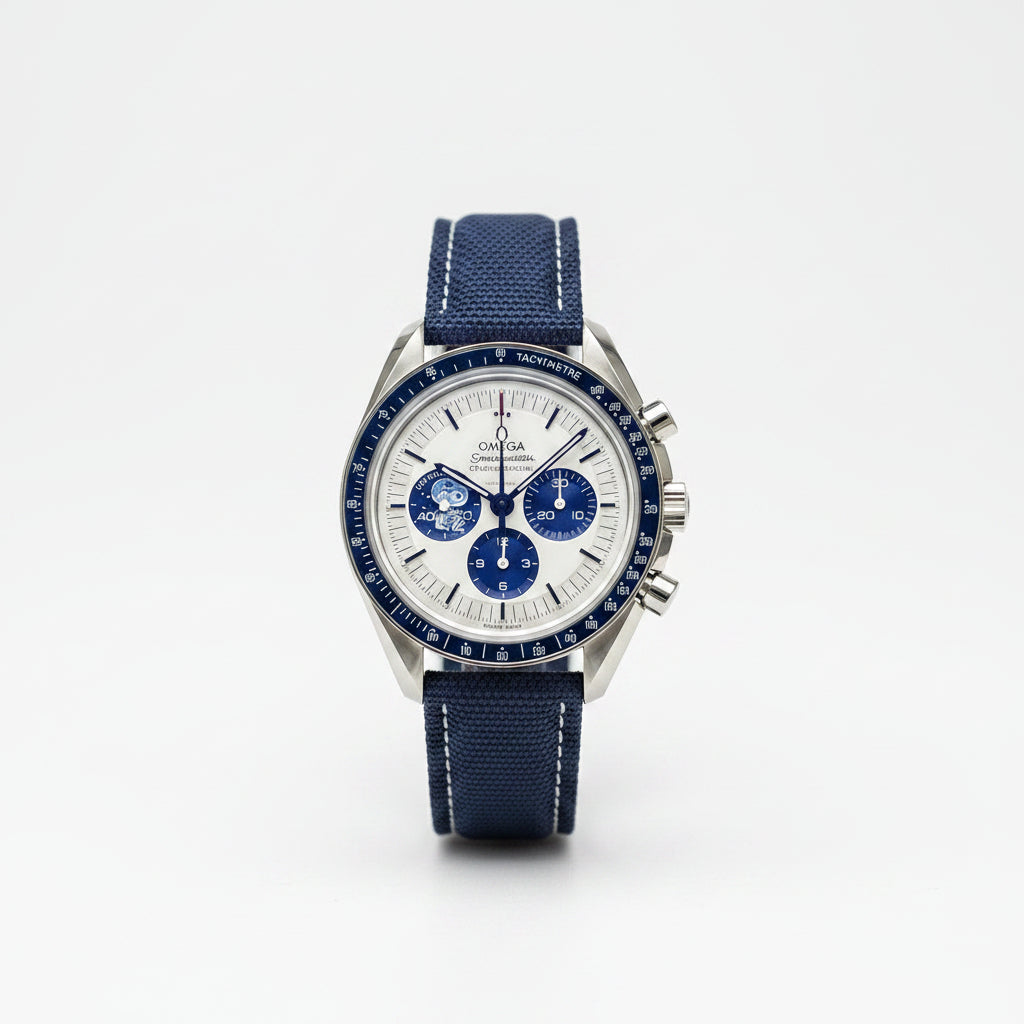 Omega Speedmaster Professional Chronograph with Blue Fabric Strap