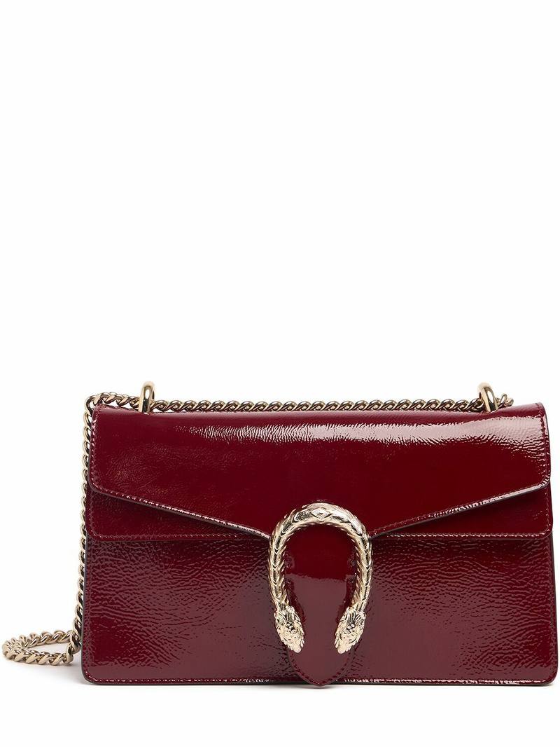 Gucci Dionysus Burgundy Patent Leather Shoulder Bag