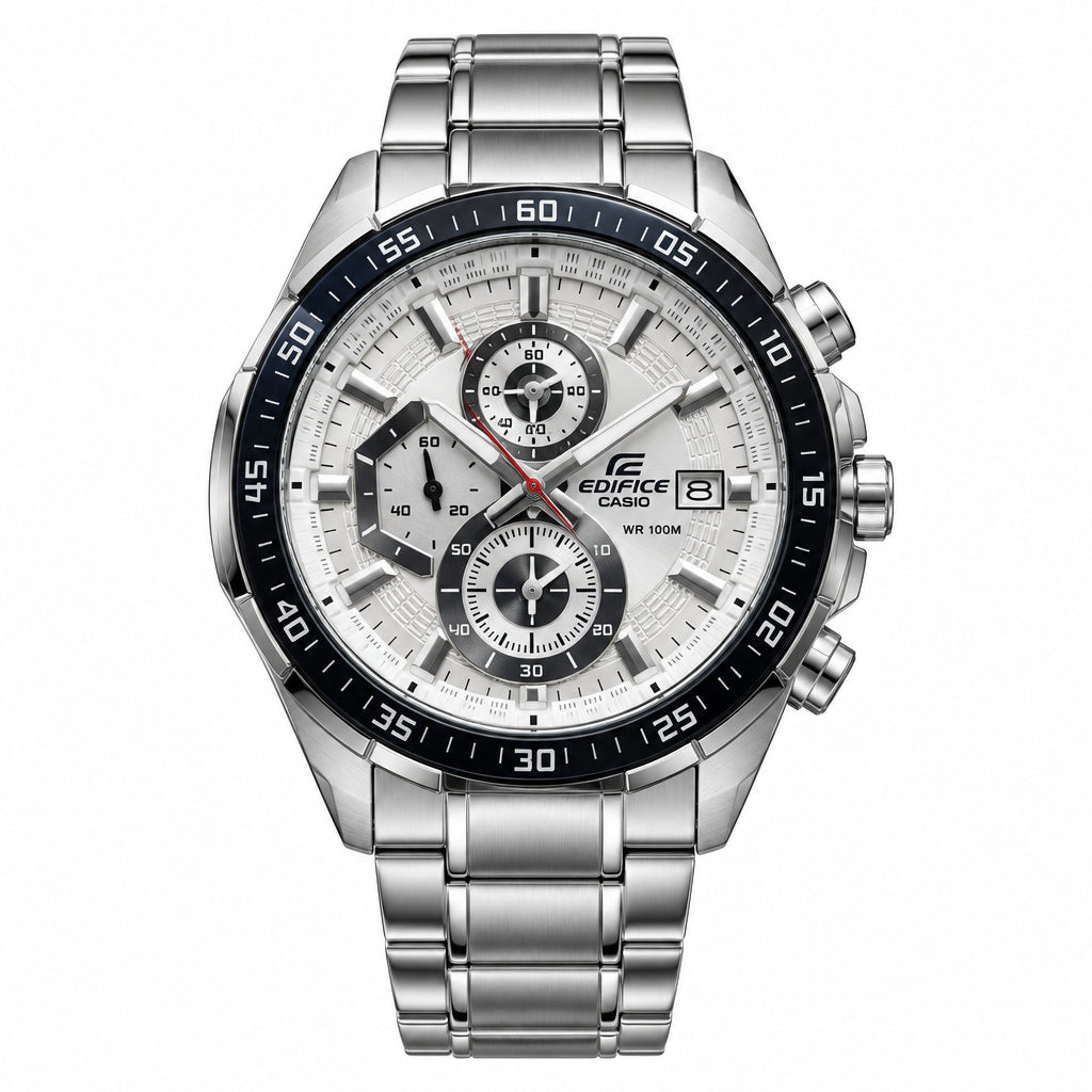 Casio Edifice Chronograph Silver Stainless Steel Sport Watch