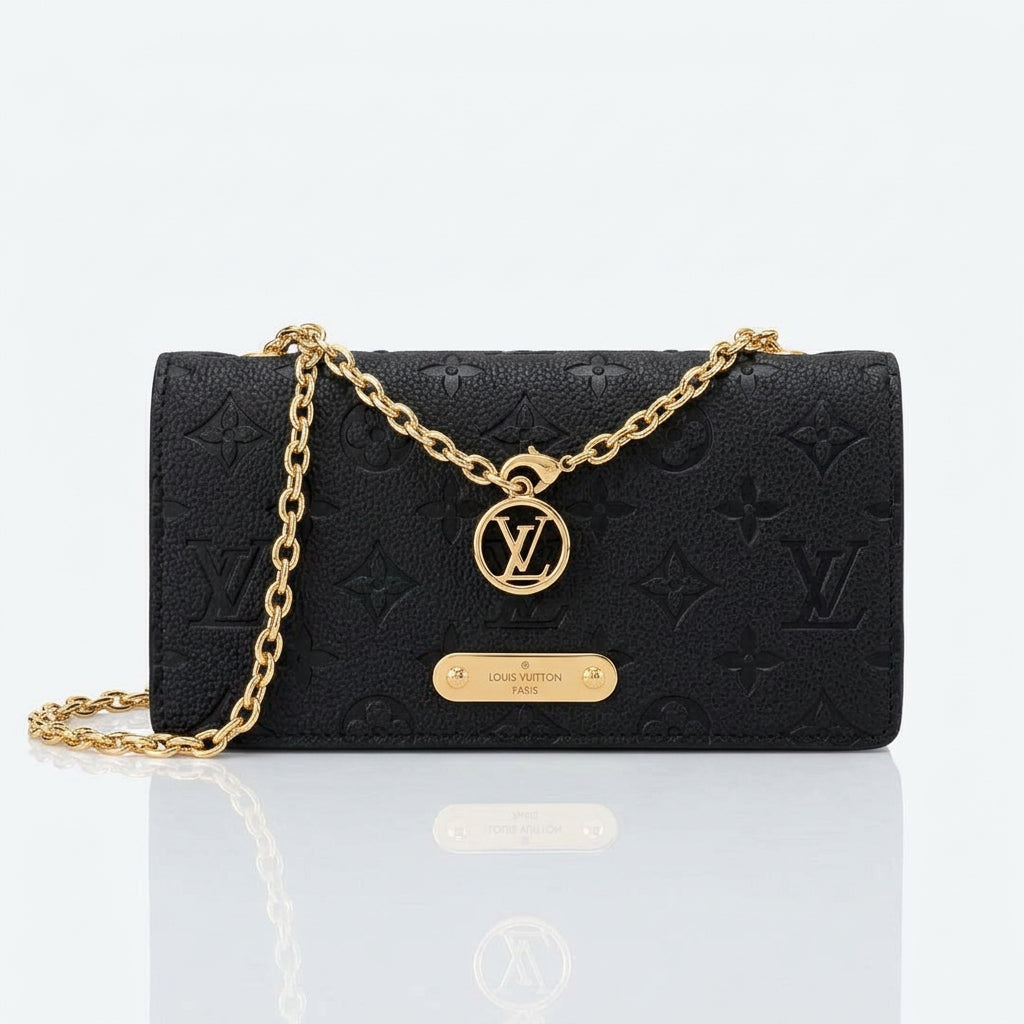 Louis Vuitton Empreinte Monogram Chain Bag in Black