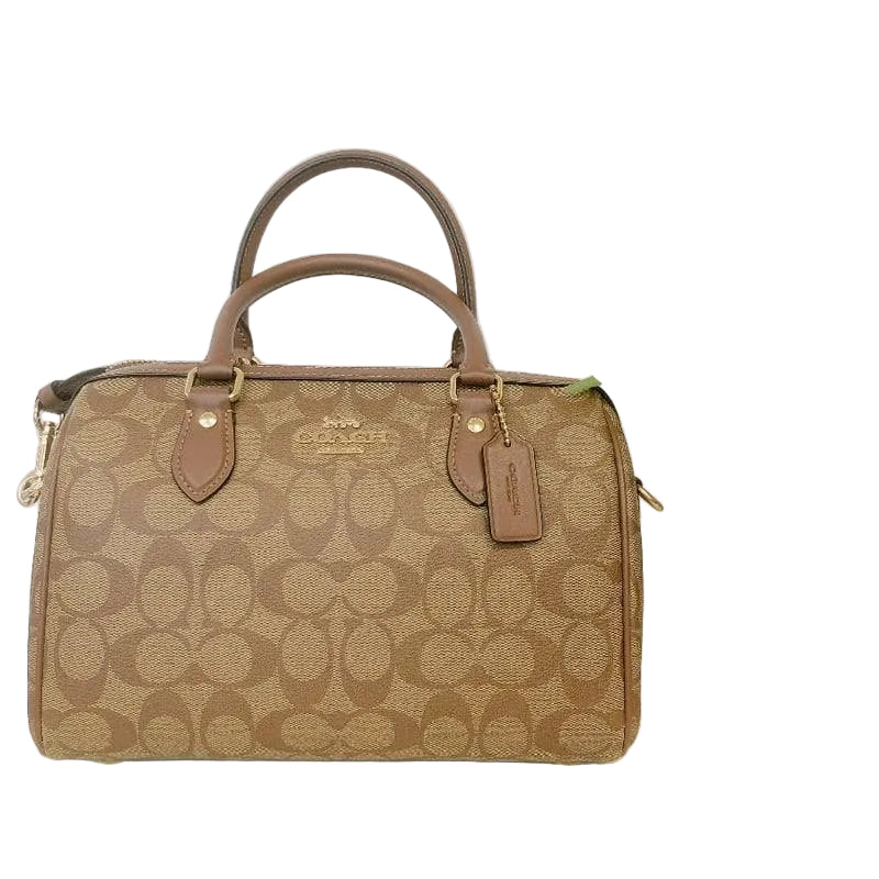 Coach Signature Rowan Satchel in Khaki and Saddle Brown 👜✨🤎