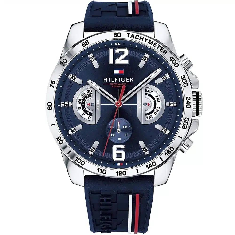 Tommy Hilfiger Blue Silicone & Silver Watch ⌚🔵✨
