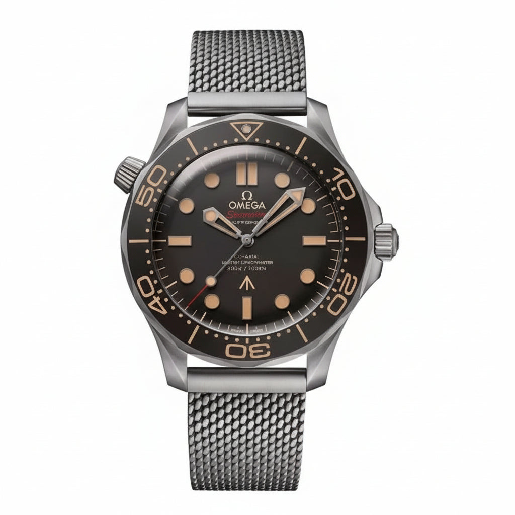 Omega Black Dial Men's Watch ⌚🖤🔵
