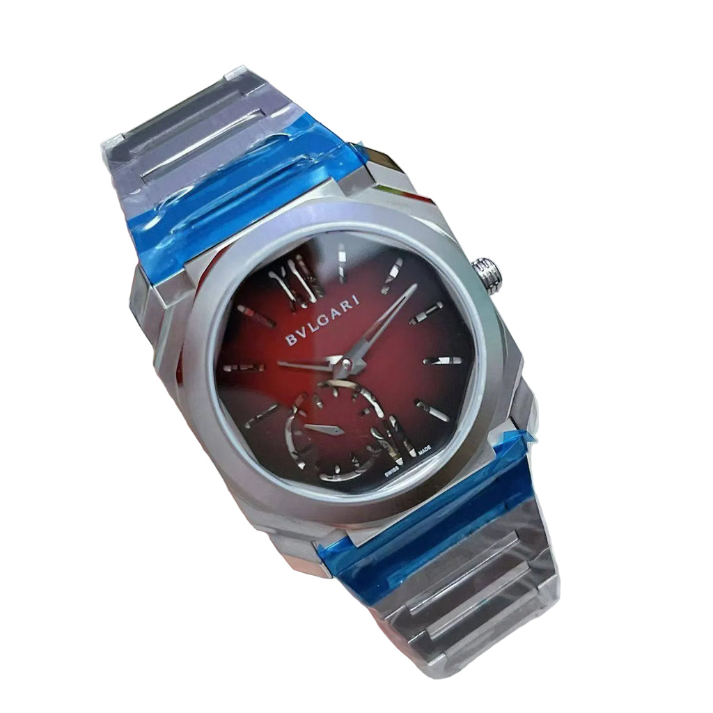 Bvlgari Silver & White Dial Men's Watch ⌚⚪🟢🔴
