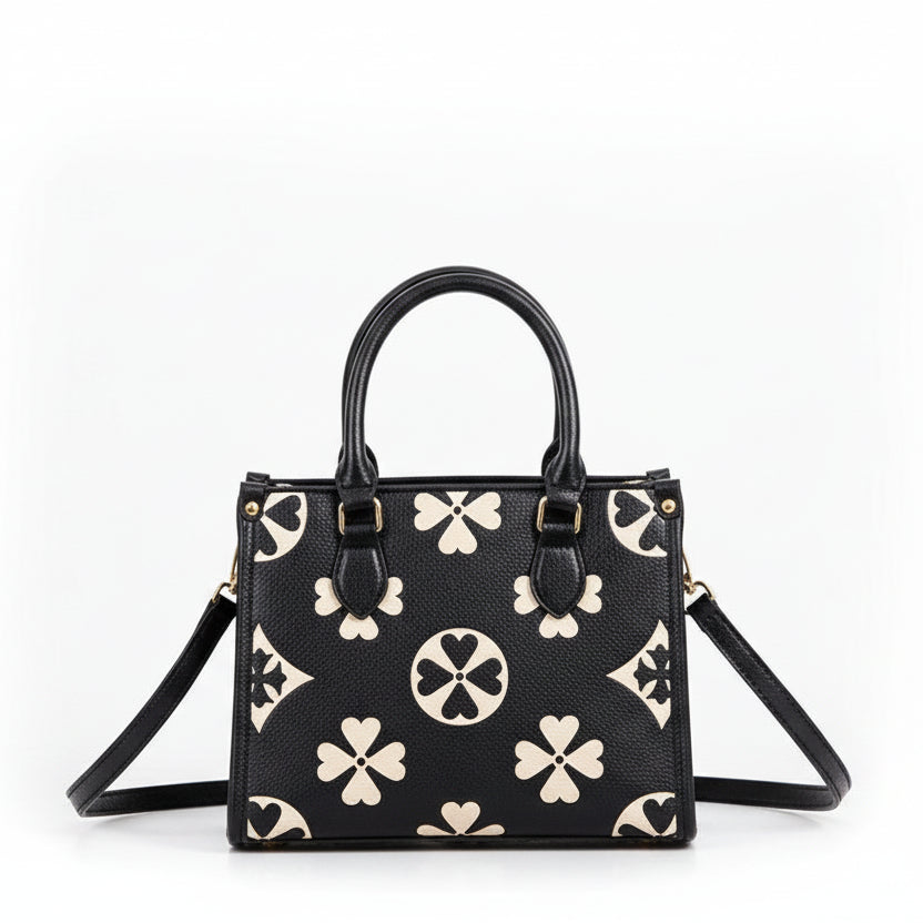 Clover Monogram Vegan Leather Satchel 🍀👜✨